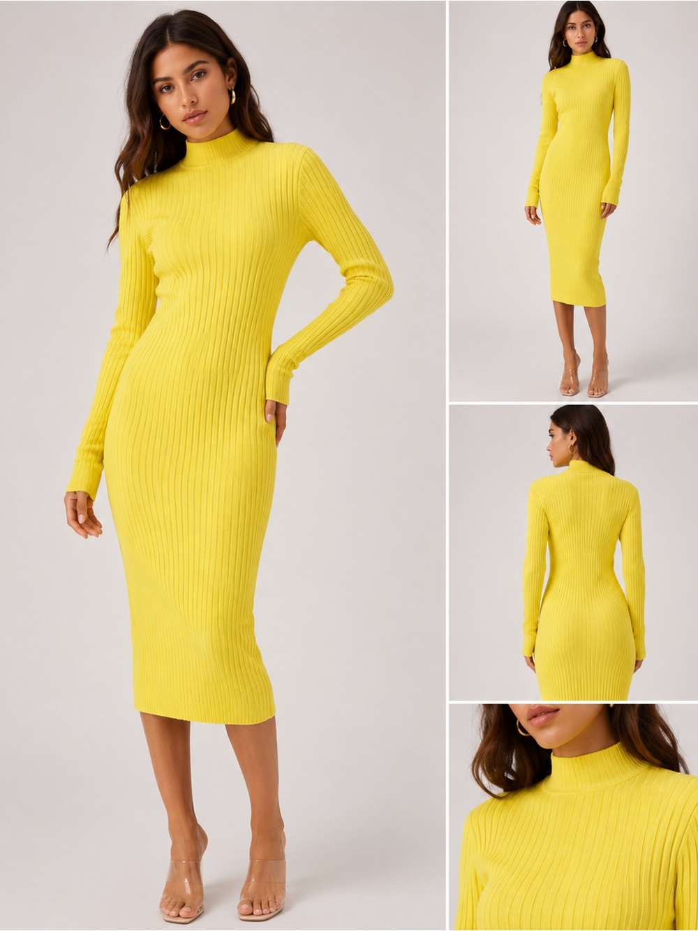 NWT F21 Lime Green Neon Lime Green Knit Ribbed Mini Dress